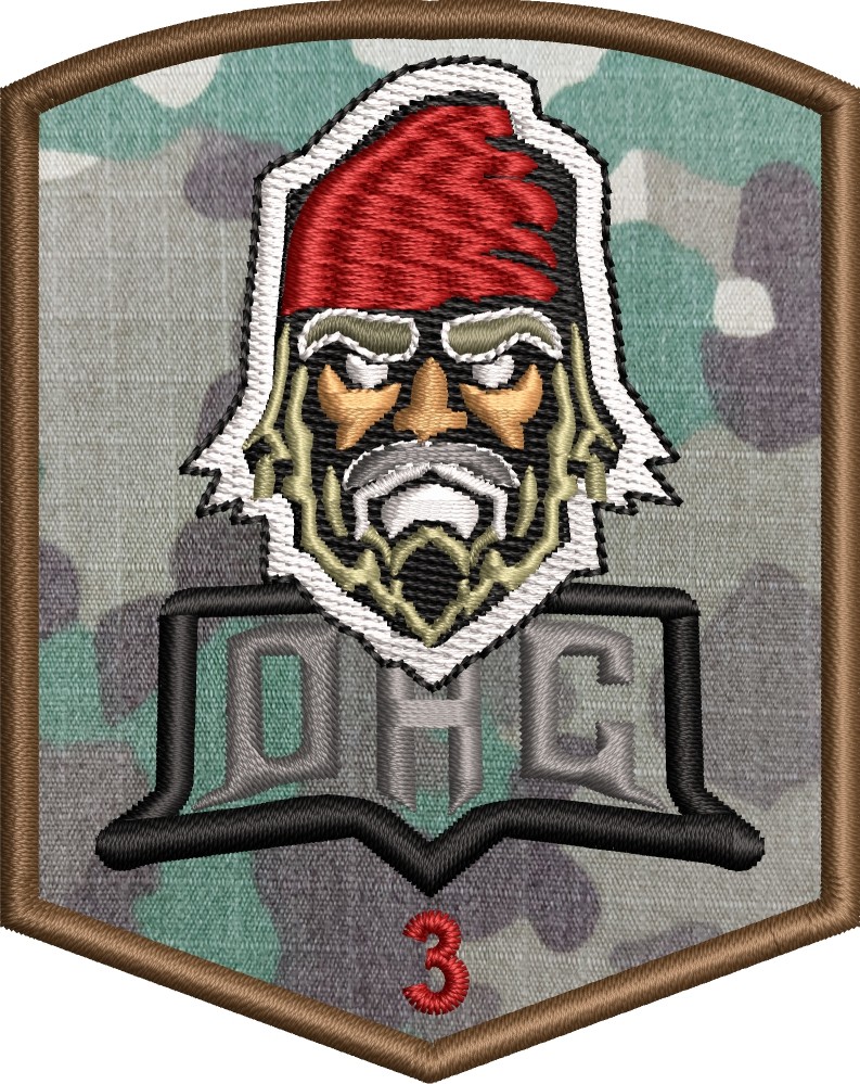 EMBLEMA DAC COMBAT ROSU
